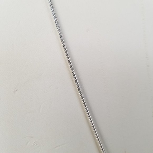 Blue & Silver Pendant with 925 Bail on Silver Chain 24" - Picture 5 of 13